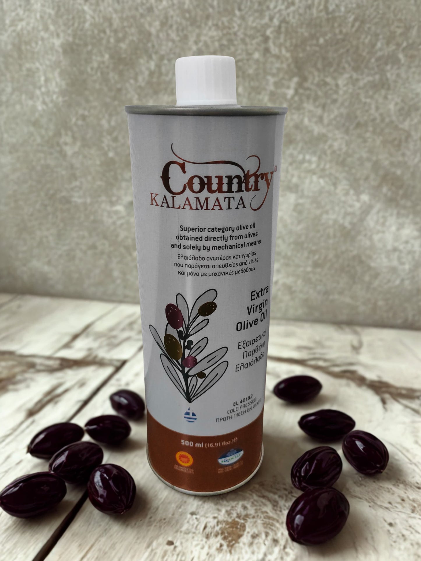 Country Kalamata Extra Virgin Olive Oil 500ml Canister