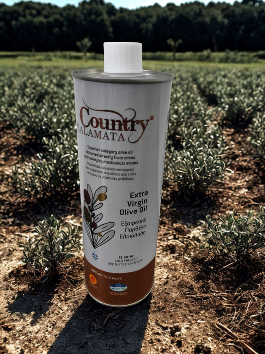 Country Kalamata Extra Virgin Olive Oil 500ml Canister - Oil Fans