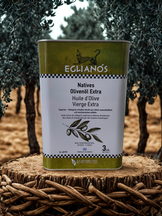 Eglianos Extra Virgin Olive Oil 3L Tin Can